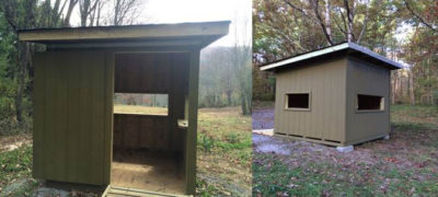 An image of an wheelchair accessible hunting blind
