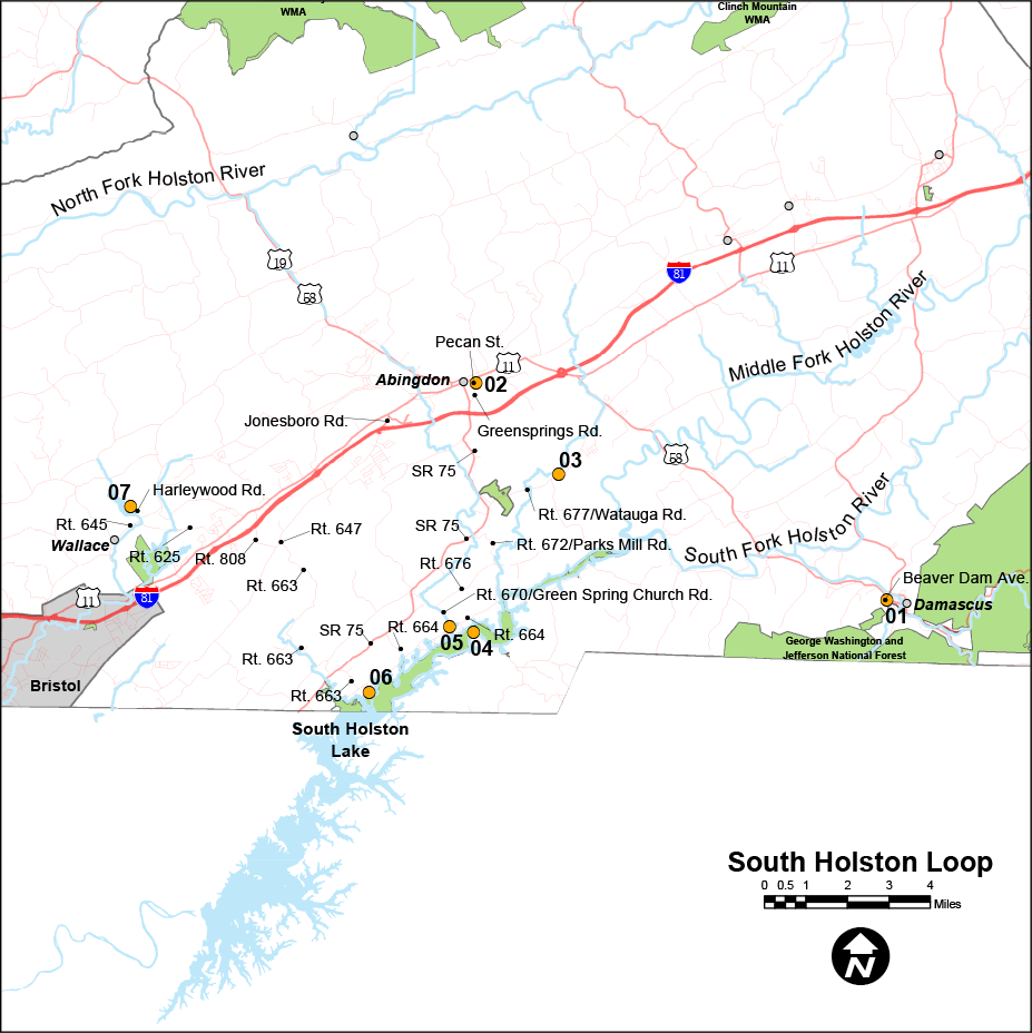 Click to open a PDF of the South Holston Loop map