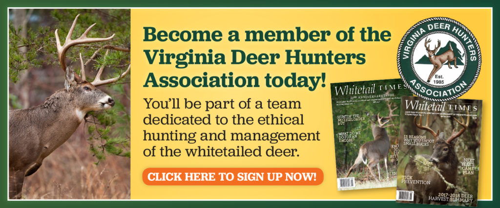 Click on the image to open a link to subscribe to the Virginia Deer Hunter's association