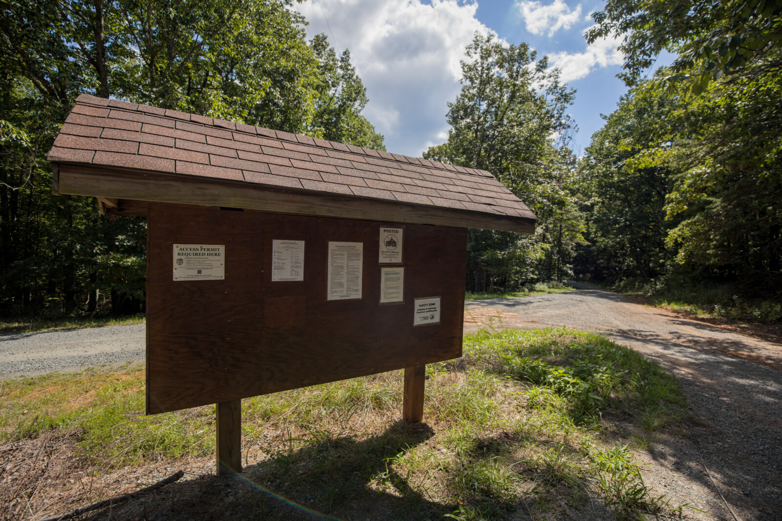 Smith Mountain WMA has a gravel parking lot near the main entrance for parking