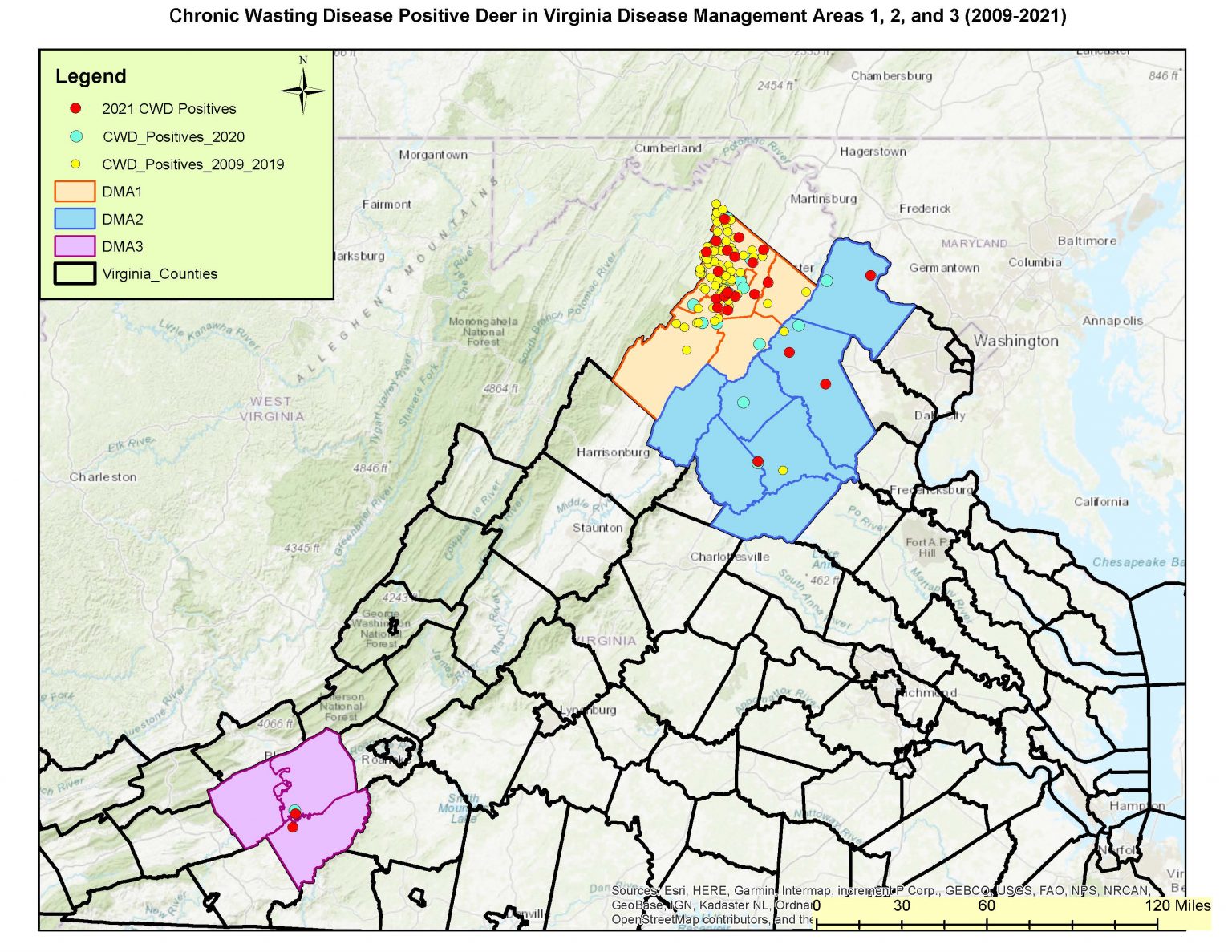 Tracking Chronic Wasting Disease in Virginia Virginia DWR