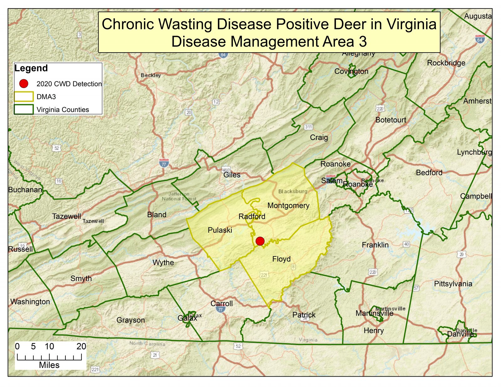 Tracking Chronic Wasting Disease in Virginia Virginia DWR