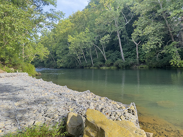 Put in just below the Gathright Dam and watch for common ravens, great blue herons, and black-capped chickadees while floating down the Jackson River. Photo Credit: Lisa Mease 