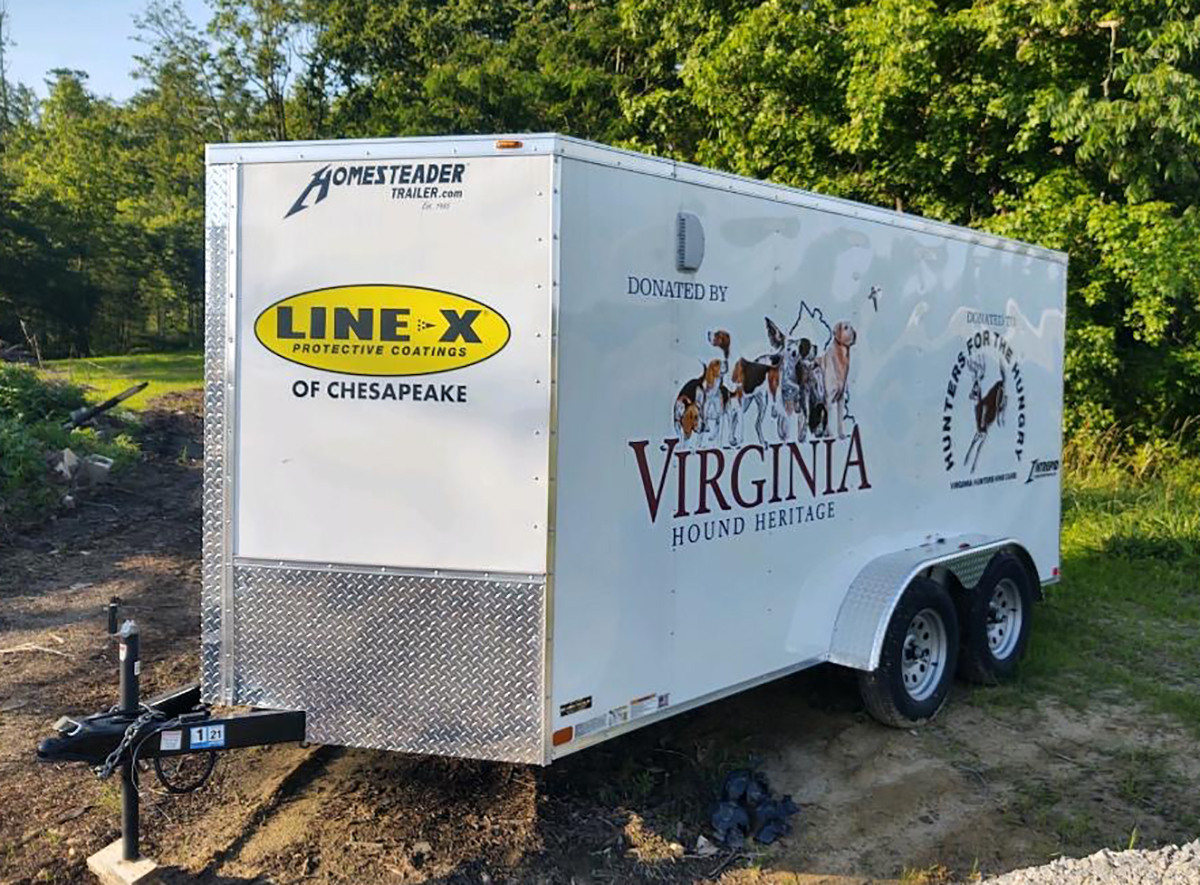 The second trailer donated by Virginia Hound Heritage to the Virginia Hunters for the Hungry program.