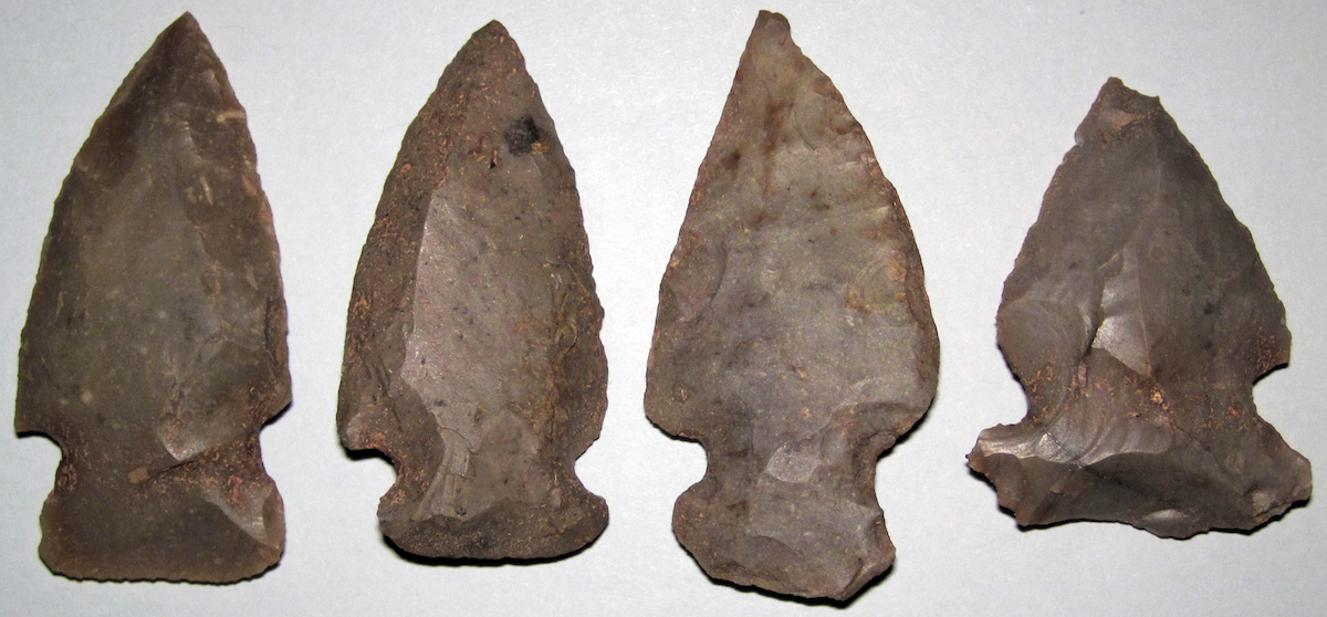 An image of old arrowheads; the type of blade you use is a personal choice
