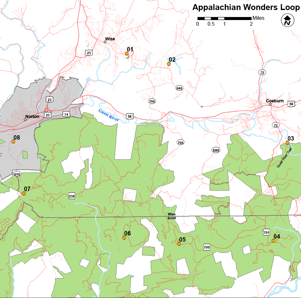 Click the image to open a PDF of the Appalachian wonders loop