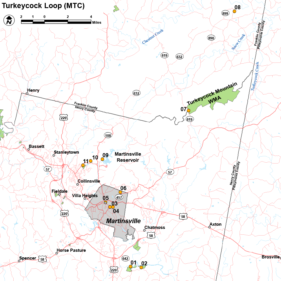 Click to expand map of Turkeycock Loop