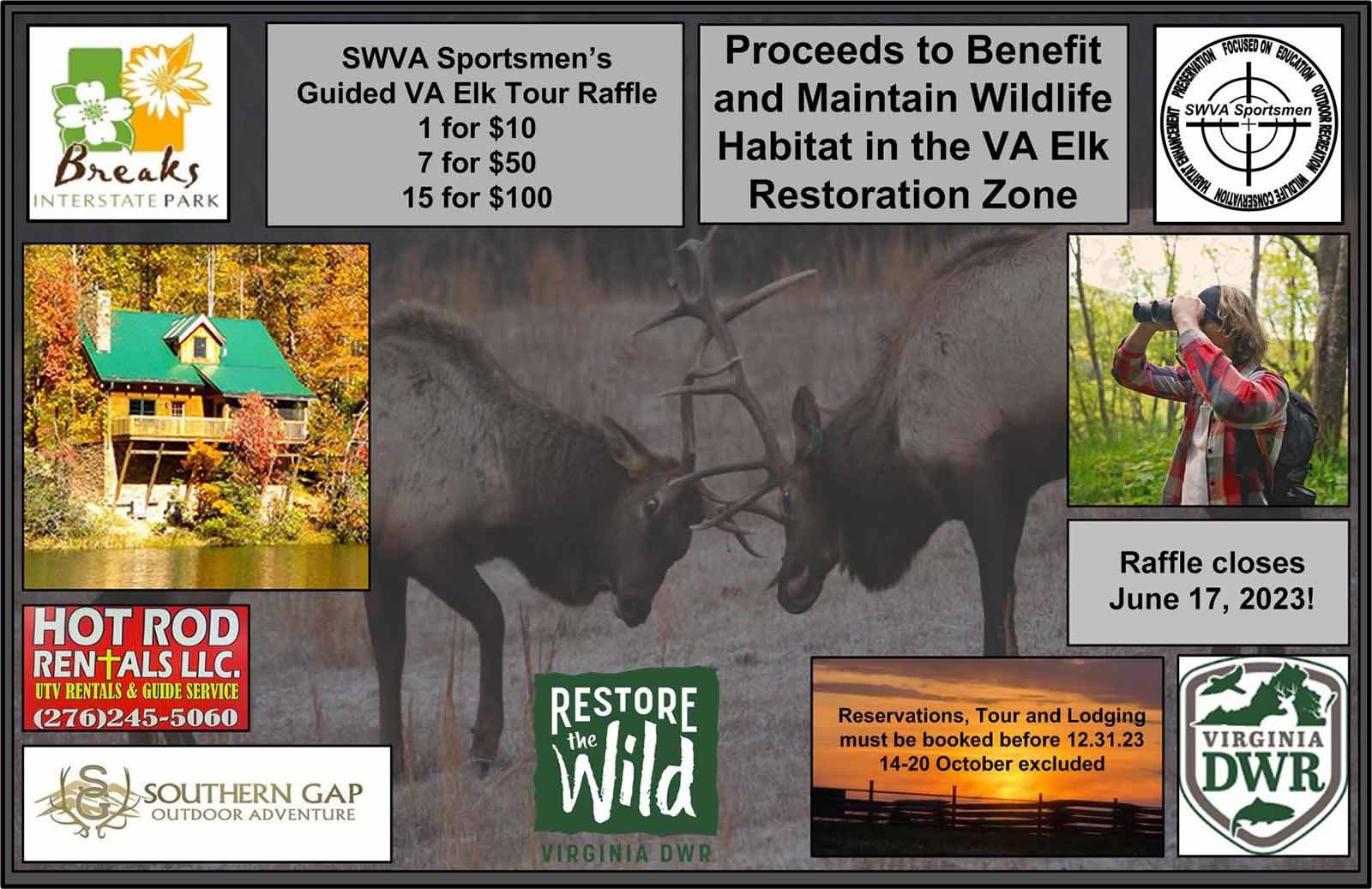 Click to open an image of the flyer for the Elk tour Raffle