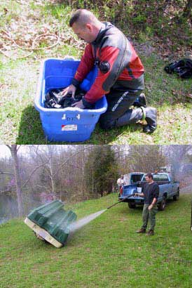 Zebra mussels - cleaning